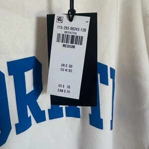 YPB by Abercrombie and Fitch Athletic mock neck- “HYDRATE”- in off white color